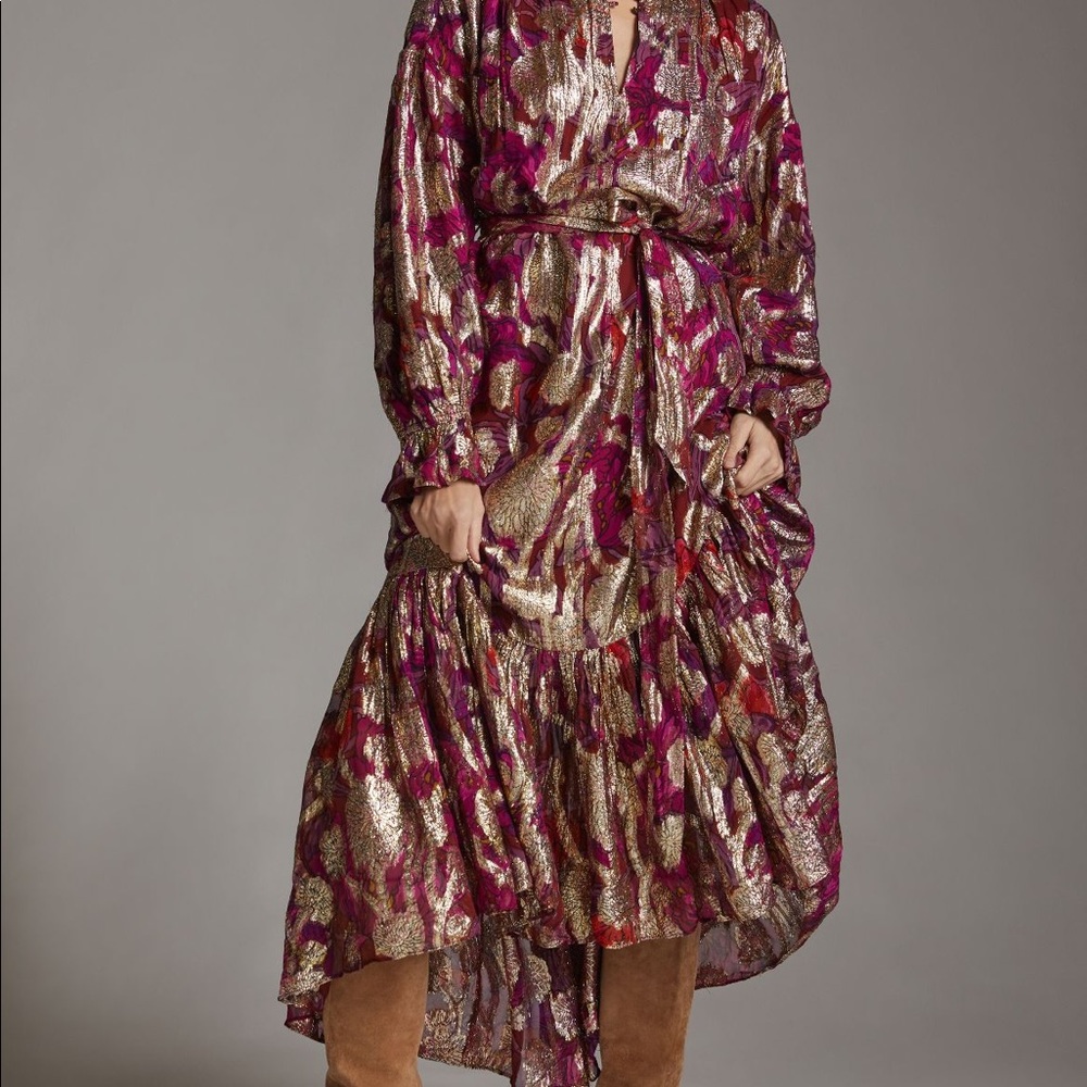 Shimmer Midi Dress by Anthropologie